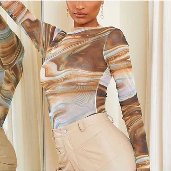Mesh Abstract Bodysuit - Picture 1 of 4